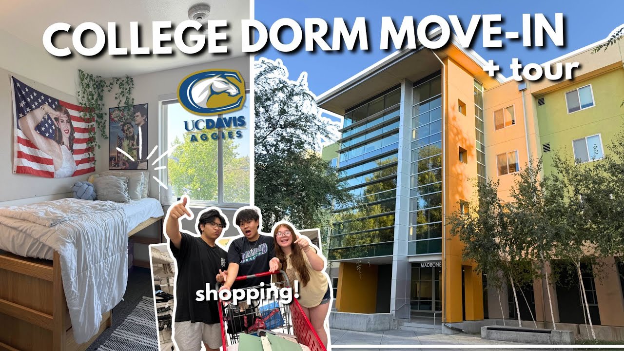 DORM MOVE IN @ UC DAVIS VLOG! + tour, shopping, and chaos