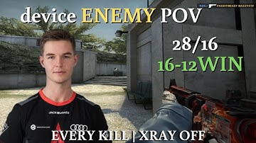 Astralis device 28Kills Playing Overpass! ENEMY POV | FACEIT 5v5 EU | CSGO POV & HIGHLIGHTS | 2023