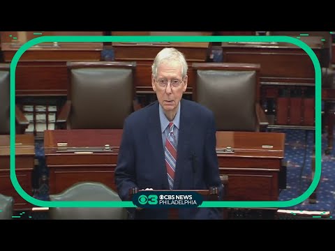 Senate Minority Leader Mitch McConnell references last week's moment where he seemed to freeze