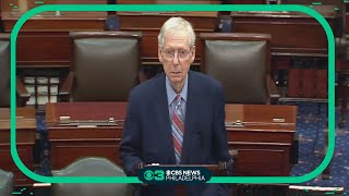Senate Minority Leader Mitch McConnell references last week's moment where he seemed to freeze
