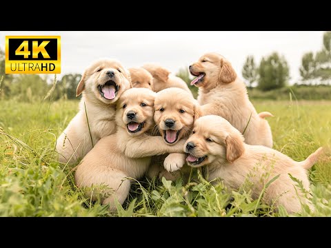 A Symphony Of Laughter In The World Of Youthful Creatures With Relaxing Music, Cute Animals 4K