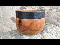 Woodturning  the iron bound oak bowl