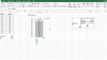 IB Math Studies SL IA -  Using Excel for Standard Deviation