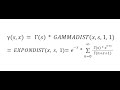 Lower Incomplete Gamma Function Cumulative GAMMADIST EXPONDIST Taylor Maclaurin SERIESSUM LINEST