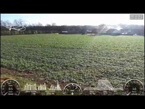 Parrot Bebop 2, max speed test with GPS overlay, max Altitude and ReturnToHome