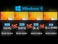 Windows 8.1 HDD vs SSD vs M.2 vs NVMe Boot Time Comparison