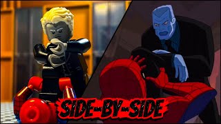 LEGO Spectacular Spider-Man: “Spider-Man vs Tombstone” (Stop Motion vs 2D Comparison)