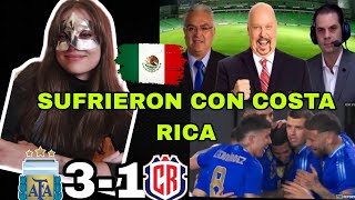 ASI NARRO MEXICO EL AMISTOSO ARGENTINA VS COSTA RICA|  REACCION