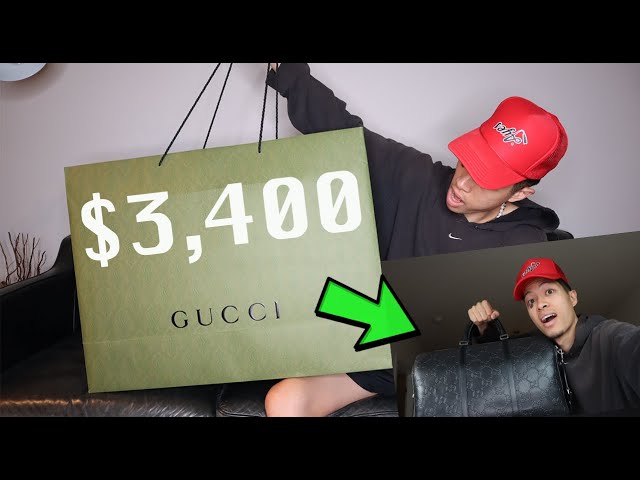 GUCCI Unboxing! $3,400 Duffle Bag!