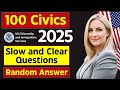 2025 USCIS random official 100 civics questions and answers - U.S. citizenship test I N400 Interview