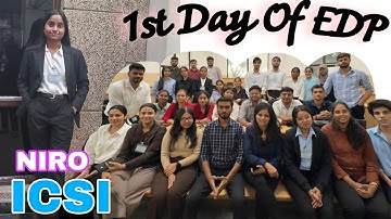 1st Day Of EDP at NIRO✨|| ICSI || Training|| Institute 😀