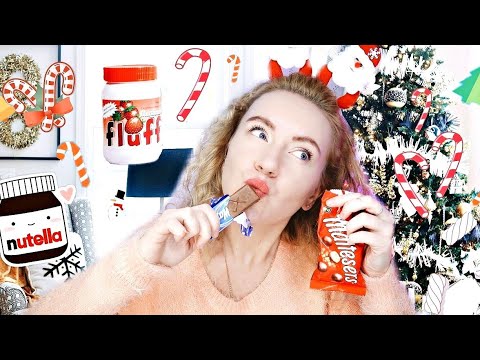 МАКИЯЖ НОВОГОДНИМИ СЛАДОСТЯМИ ?БЕЗУМНЫЙ ЧЕЛЛЕНДЖ / FULL FACE OF MAKEUP WITH CHRISTMAS FOOD