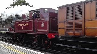 Class 0-4-4 Tank Loco Metropolitan No1 at Latimer Road Tube Station - LU150 Event - 9th Aug 2014