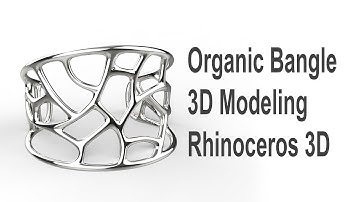 Organic Bangle Jewelry CAD Design Tutorial with Rhino 3D #163