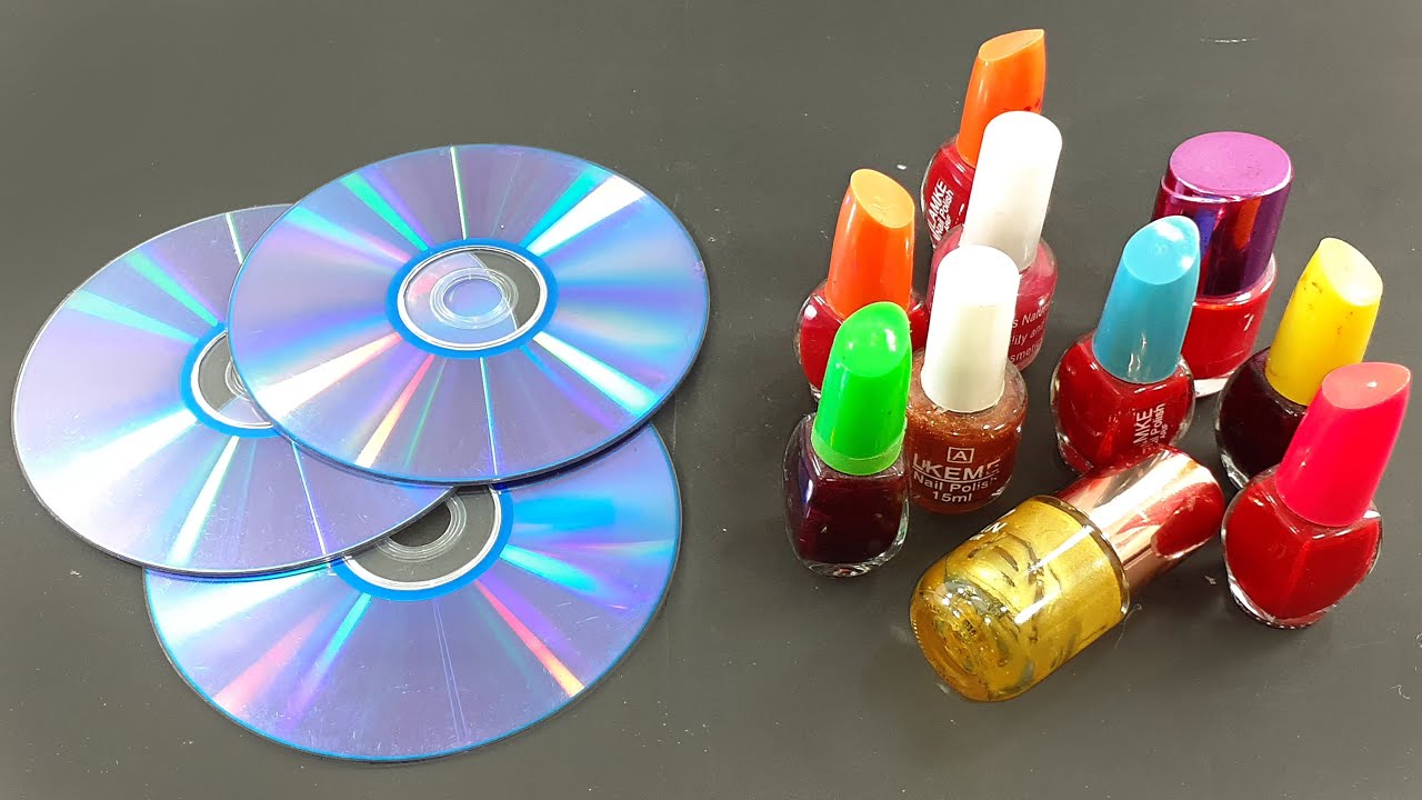 RECYCLING CD DISC CRAFTING WASTE CD DISC REUSE IDEA BEST OUT OF WASTE YouTube
