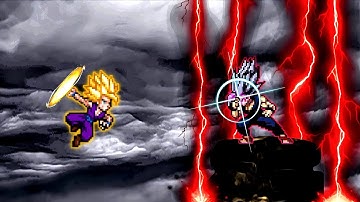 Gohan Teen DBFZ V2 OP (New) VS Monarch Gohan Beast V3 OP in Jump Force Mugen