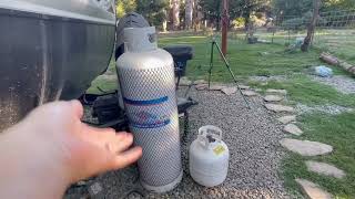 Flame King 100LB 23 Gal Steel Propane Tank Cylinder, Great for Mixed Heating Systems, Home fireplace