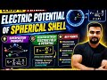 TOPIC:-REL BETW. ELECTRIC FIELD AND POTENTIAL, POTENTIAL OF SPHERICAL SHELL, SUPERPOSTION [#physics]