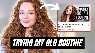 Trying My Old Curly Hair Routine: Does It Still Work? | Wash, Style & Diffuse
