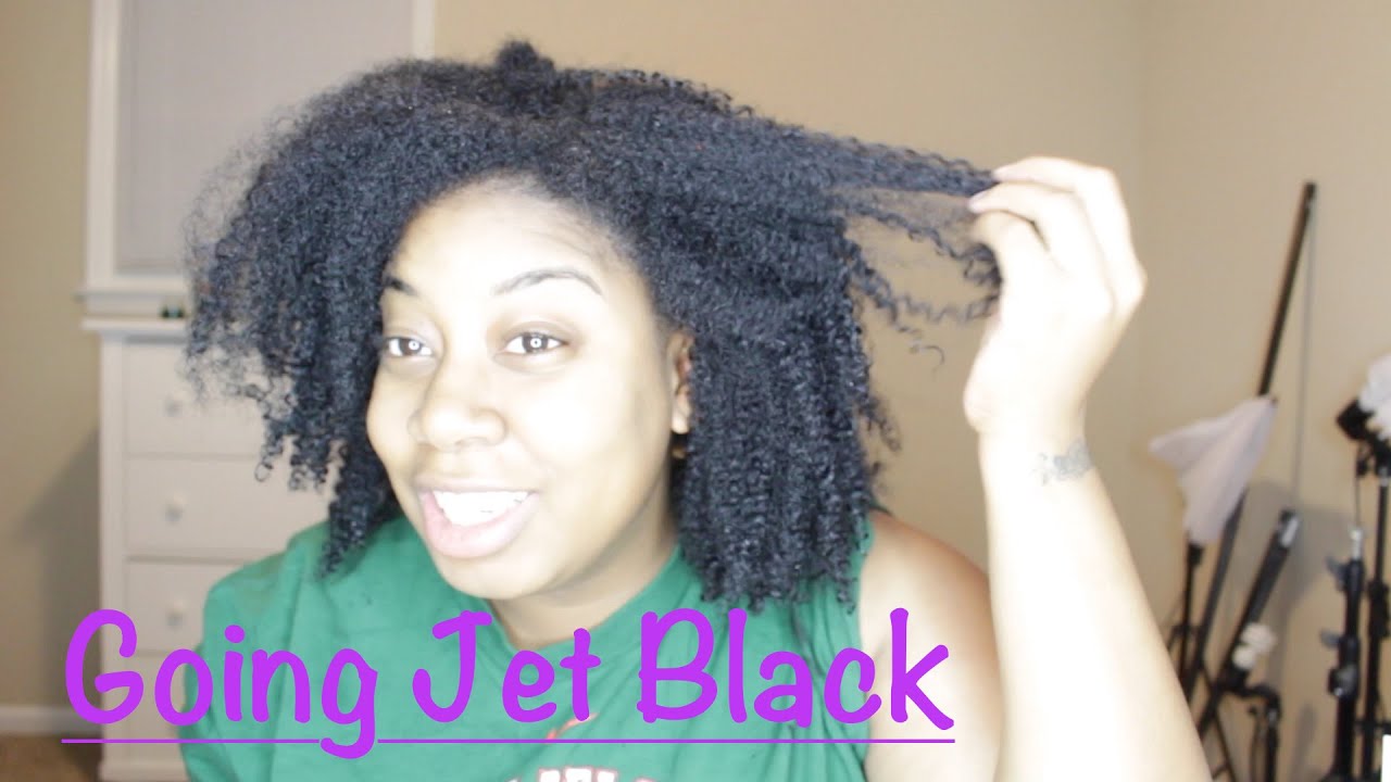 Natural Hair Dying My Hair Jet Black YouTube