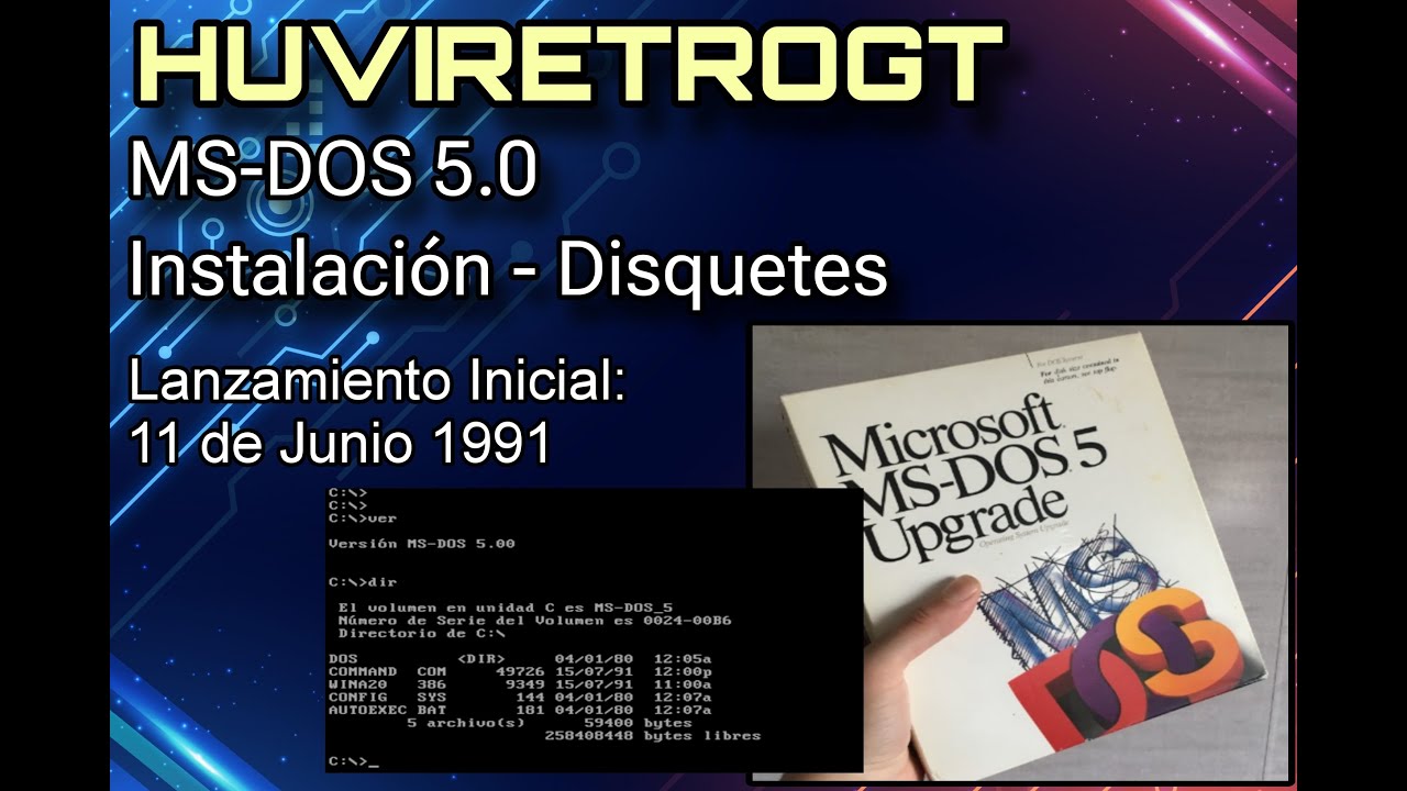 MS-DOS 5.0: Instalación [En Español] - YouTube