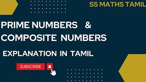 prime numbers & composite numbers explained in Tamil