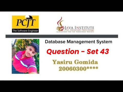 Database Question 43 | Database Management System | Heidi SQL | 1st Year | Java Institute