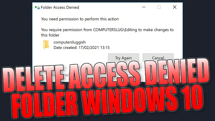 How To EASILY Delete An Access Denied Folder In Windows 10 Tutorial