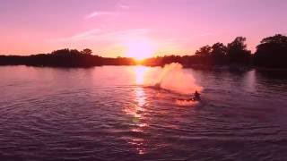 Epic Sunset Wakeboarding and Flyboarding Phantom 4 Footage