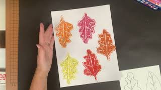 Marker Print Fall Leaves