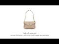 Titip Jual Tas Branded: Saint Laurent Lambskin Monogram Loulou Puffer Small Shoulder Bag Dark Beige