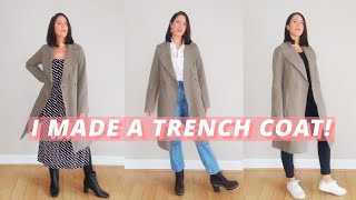 I finished my trench coat (finally!)! Fall Wardrobe Sewing, Ep. 4