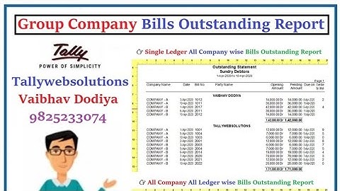 (Buy TDL Source Code Only Rs 1350) Group Company Outstanding Report in Tally Prime 6.0 Updated