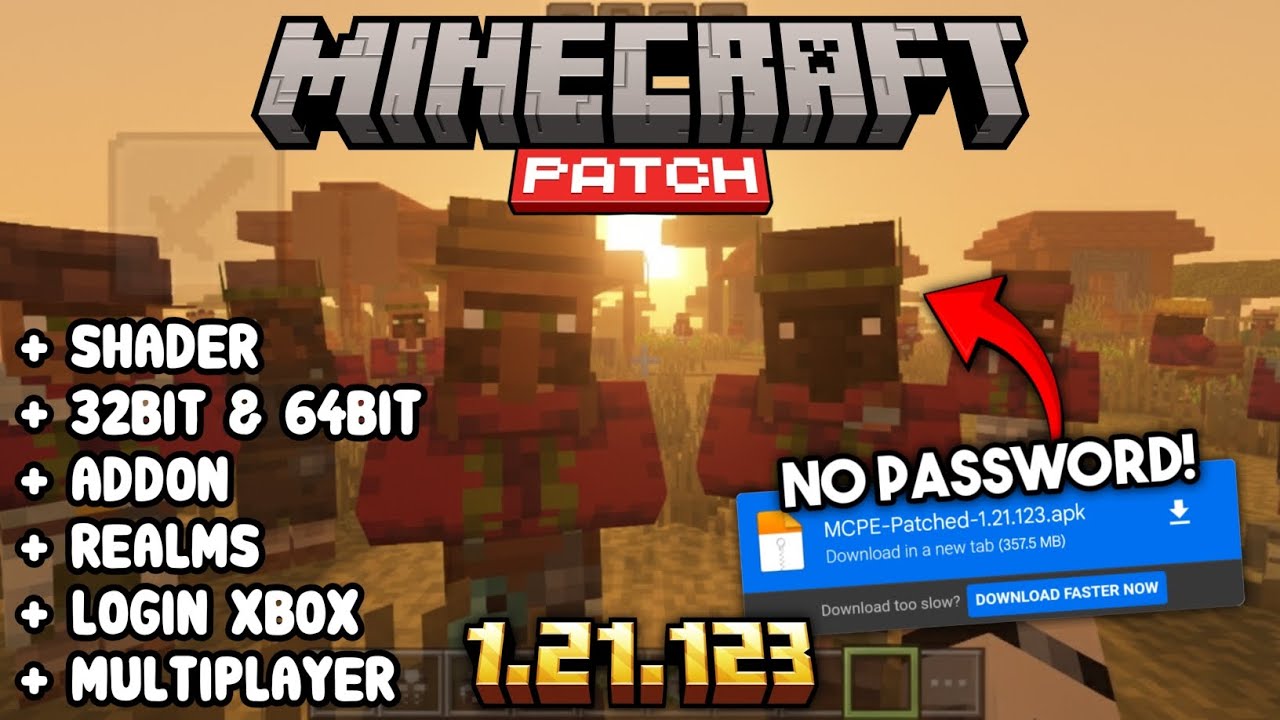 MINECRAFT PATCHED 1.21.123 TERBARU 😱 || DOWNLOAD MCPE 1.21 GRATIS PATCH ...