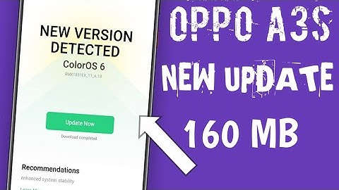 Colour os 6 and android pie update for oppo a3s | oppo a3s pie update (Oppp a3s 160 mb update)