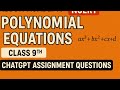 Math Class 9th polynomial Chapter