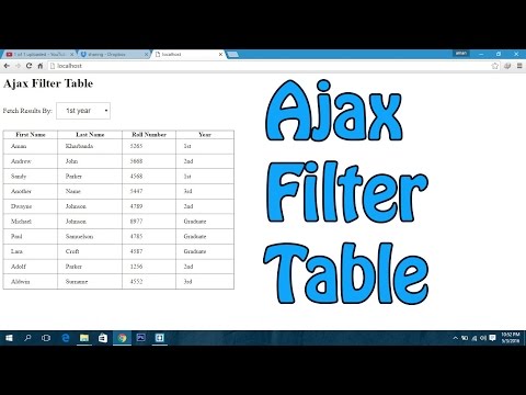 Jquery Ajax Filter Table