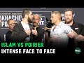 Islam makhachev vs dustin poirier intense face to face