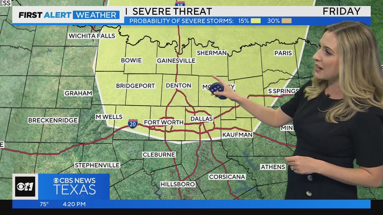 Severe storm chances return Friday - YouTube