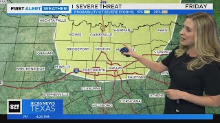 Severe storm chances return Friday