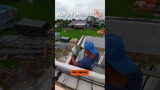 Разорвало блок газобетона при заливке перемычки  #стройка  #разрывгазобетона #заливкабетоном