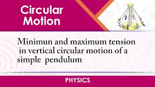 MINIMUM AND MAXIMUM TENSION IN VERTICAL CIRCULAR MOTION OF A SIMPLE PENDULUM