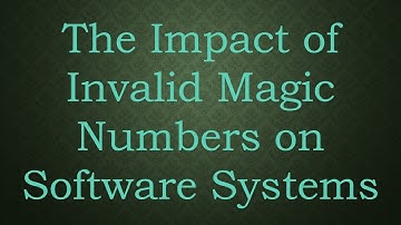 The Impact of Invalid Magic Numbers on Software Systems