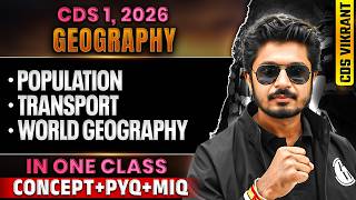Cds 2026 Geography Complete Population Transport U0026 World Geography For Cds 1 2026  Cds Exam 2026
