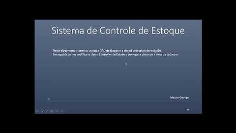 Controle de Estoque para iniciantes #9 C# e Sql Server - Métodos class DAO | Mauro George