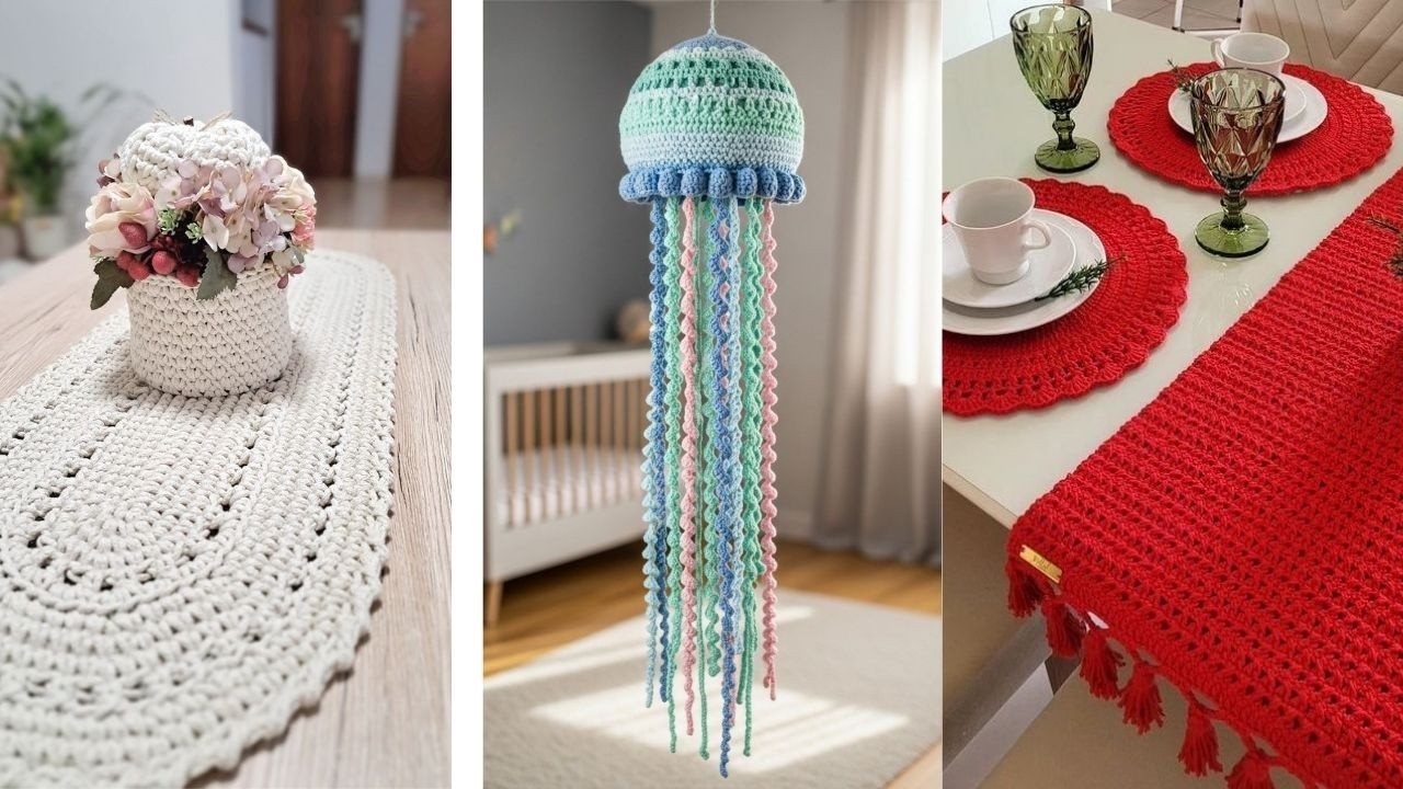 Beautiful Crochet Tutorials items & Home Decor ideas & Room Decoration ideas
