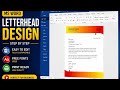 MS Word: Letterhead Design 2026 | Premium Look | Free