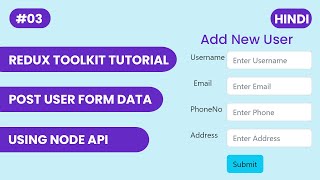 Post User Form Data an API in Redux Toolkit