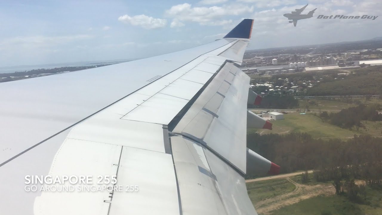 GO AROUND with ATC Singapore Airlines A330 Landing at Brisbane Airport