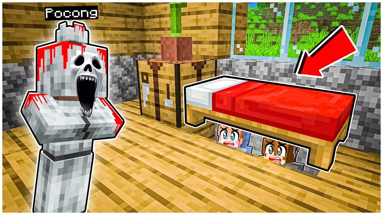 FRANZ & JOJO SEMBUNYI DARI HANTU POCONG MENGERIKAN di MINECRAFT